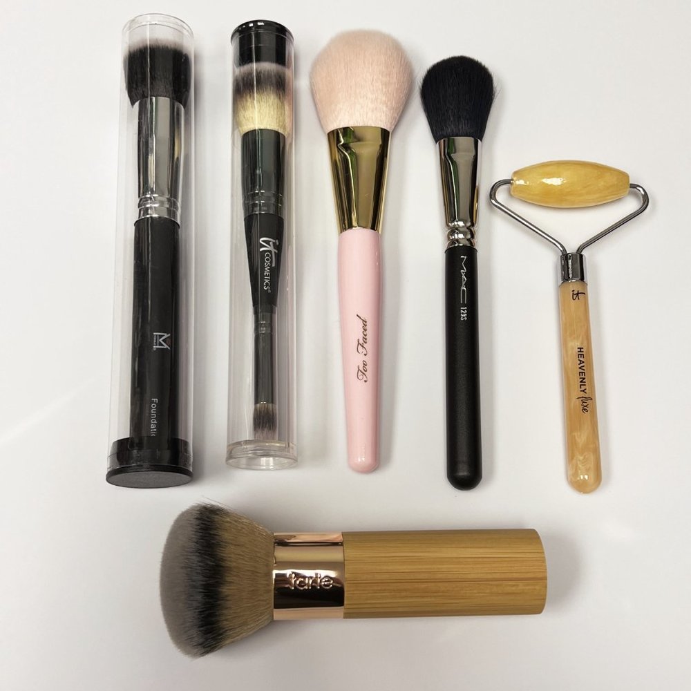 Makeup Brushes Lot NEW MAC Too Faced It Cosmetics Tarte